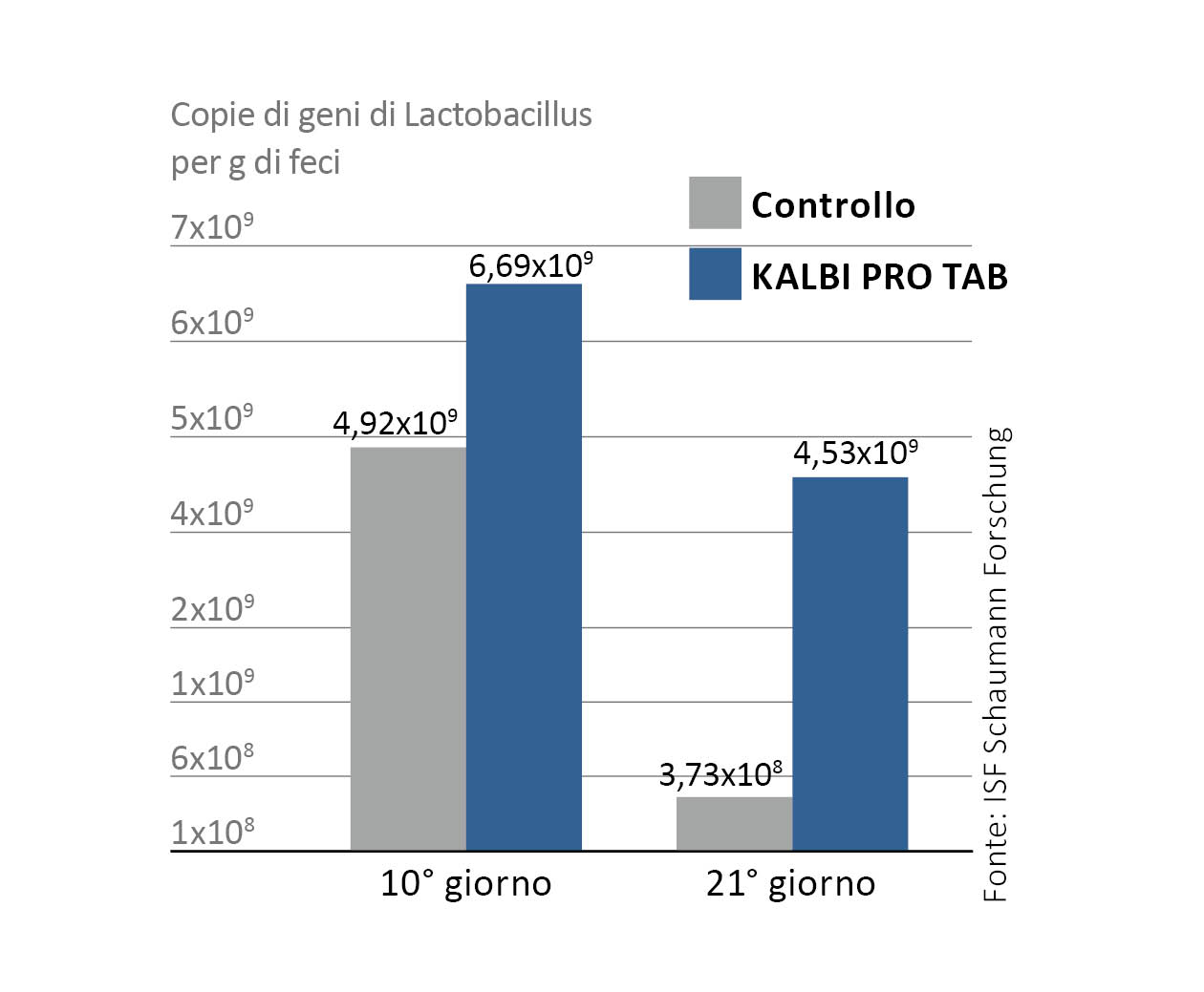 I batteri lattici presenti in KALBI PRO TAB colonizzano rapidamente l’intestino e vi rimangono a lungo I batteri lattici presenti in KALBI PRO TAB colonizzano rapidamente l’intestino e vi rimangono a lungo
